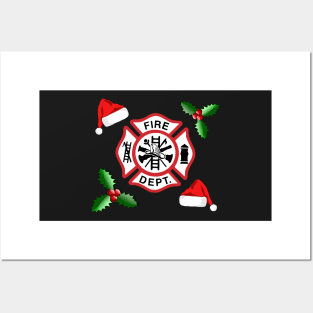 Firefighter Christmas Gift Ideas, Maltese Cross Emblem Posters and Art